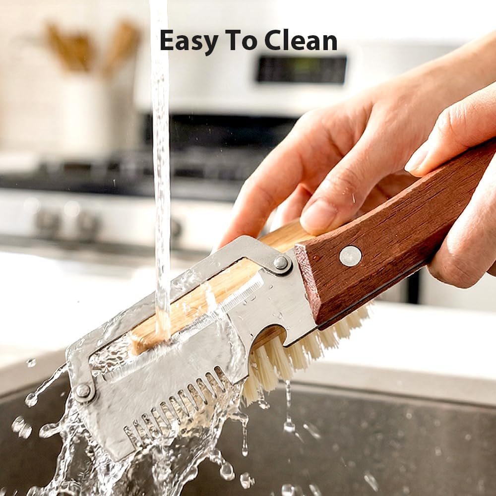 Premium Vegetable Peeler with Wooden Handle and Bottle Opener, Multi-Functional Vegetable Peeler for Kitchen, Kitchen Gadgets Tool for Fruit Pumpkin Peeling Potato Carrot Veggie Peeler (3) - Image 5