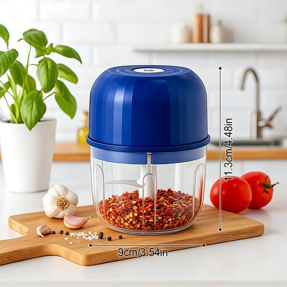 Electric Garlic Chopper, 2026 New Mini Portable Veggie Chopper Garlic Grinder Masher Onion Chopper, Rechargeable Wireless Food Processor for Garlic Onion Ginger Chili Vegetables Meat (Light Green) - Image 9