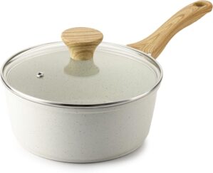 SENSARTE White Ceramic Nonstick Sau...