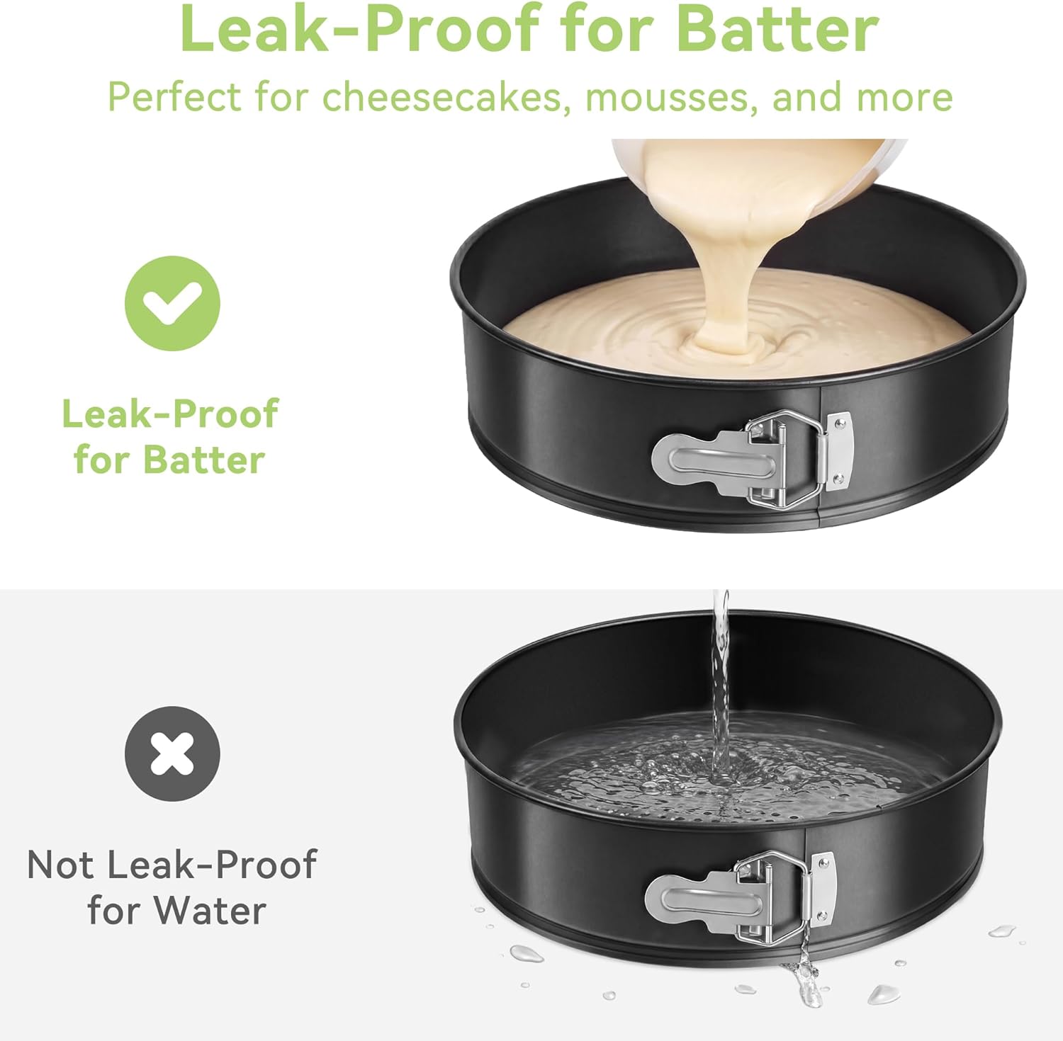 USLAI Springform Pan, 6 Inch Nonstick Mini Cheesecake Pan with Removable Bottom, Easy to Clean, Ideal for Baking Cakes, Pies and Quiches - Image 4