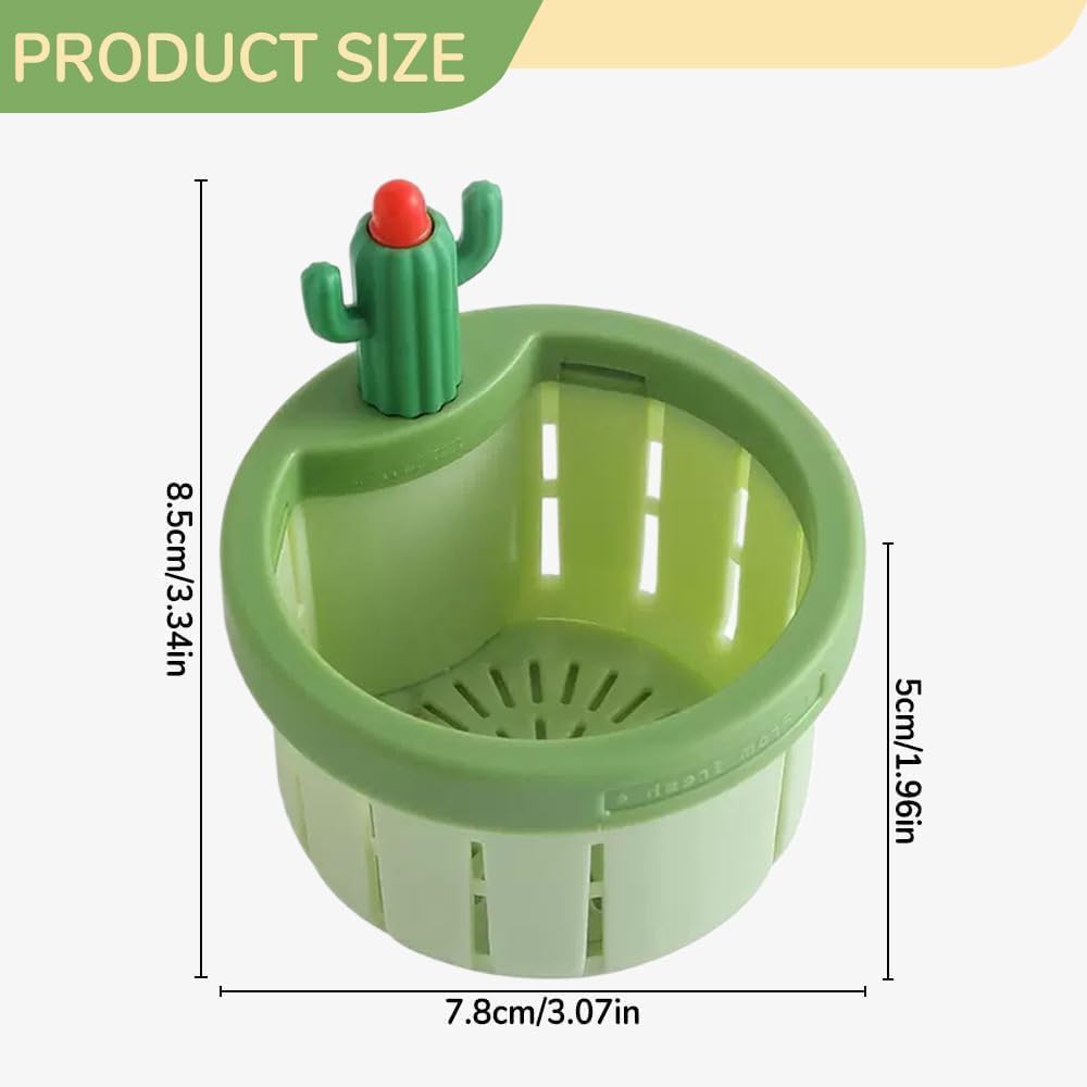 2PCS Cactus Sink Strainer Basket,2026 New Universal Kitchen Sink Drain Strainer Press Automatic Dumping Sink Filter,Multifunctional Anti-Clogging Sink Strainer Basket Filter for Home Bathroom (Mix) - Image 5