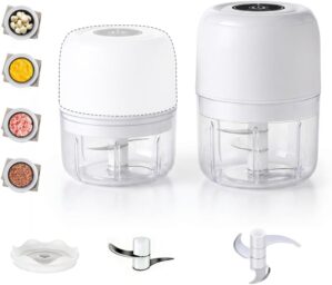 2 Cup Electric Garlic Chopper Set, ...