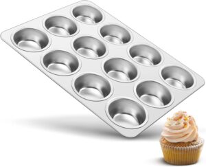 TeamFar 12-Cup Muffin Pan, Stainles...