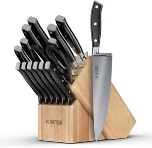 Yatoshi 15 Piece Black Knife Block ...