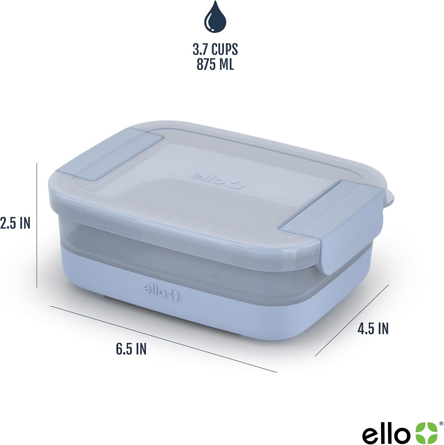 Ello Plastic Meal Prep Set BPA Free Plastic Food Storage Container with Silicone Boot and Airtight Lids, Dishwasher, Microwave, and Freezer Safe. - Image 3
