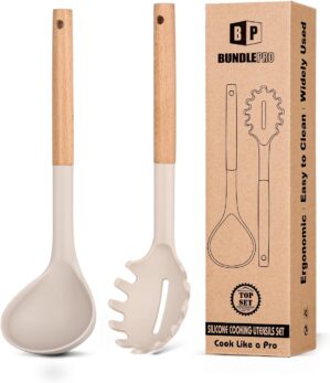 Silicone Pasta Fork and Ladle Spoon...