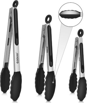 Eddeas Kitchen Tongs with Silicone ...
