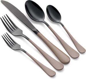20-Piece Black Silverware Set 18/0 ...