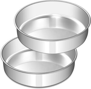 EWFEN 8 Inch Cake Pan Set of 2, Sta...