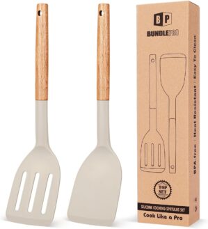 Pack of 2 Silicone Cooking Spatula,...