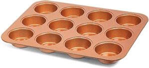 Smax Copper Muffin Pan 12 Cup, Nons...