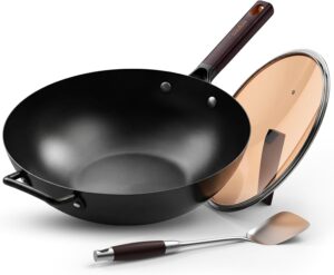 13.5″ Carbon Steel Wok Pan &#...