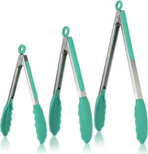 Kitchen Tongs, U-Taste 7/9/12 inche...