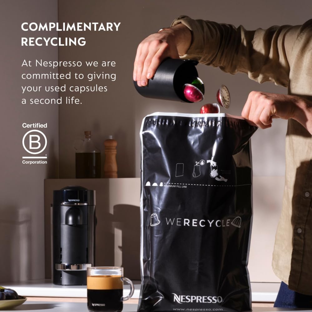 Nespresso Vertuo Pop+ Coffee and Espresso Machine by De'Longhi with Aeroccino Milk Frother, Liquorice Black - Image 9