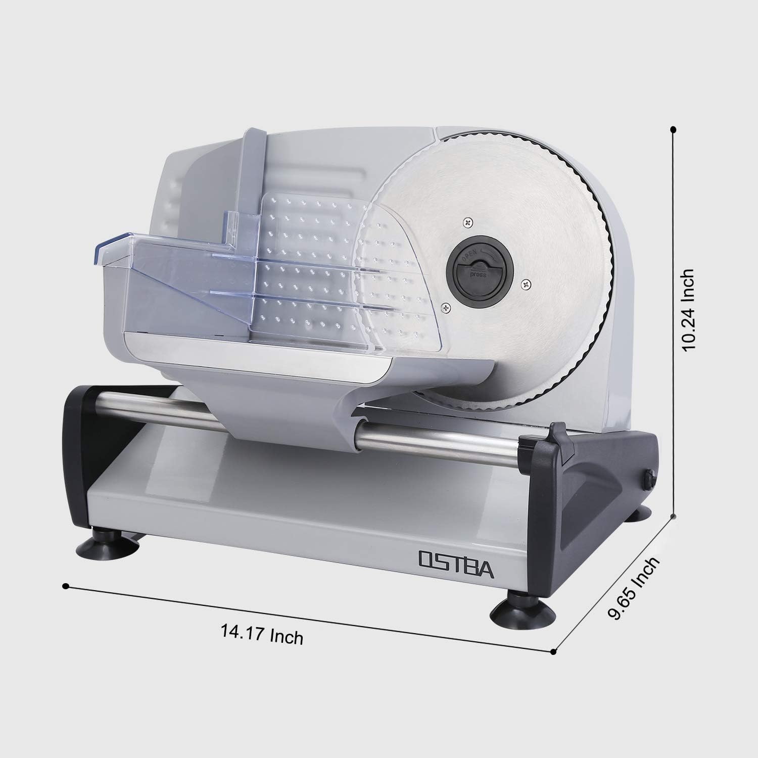 OSTBA Meat Slicer Electric Deli Food Slicer with Child Lock Protection, Removable 7.5’’ Stainless Steel Blade and Food Carriage, Adjustable Thickness Food Slicer Machine for Meat, Cheese, Bread(150W) - Image 8