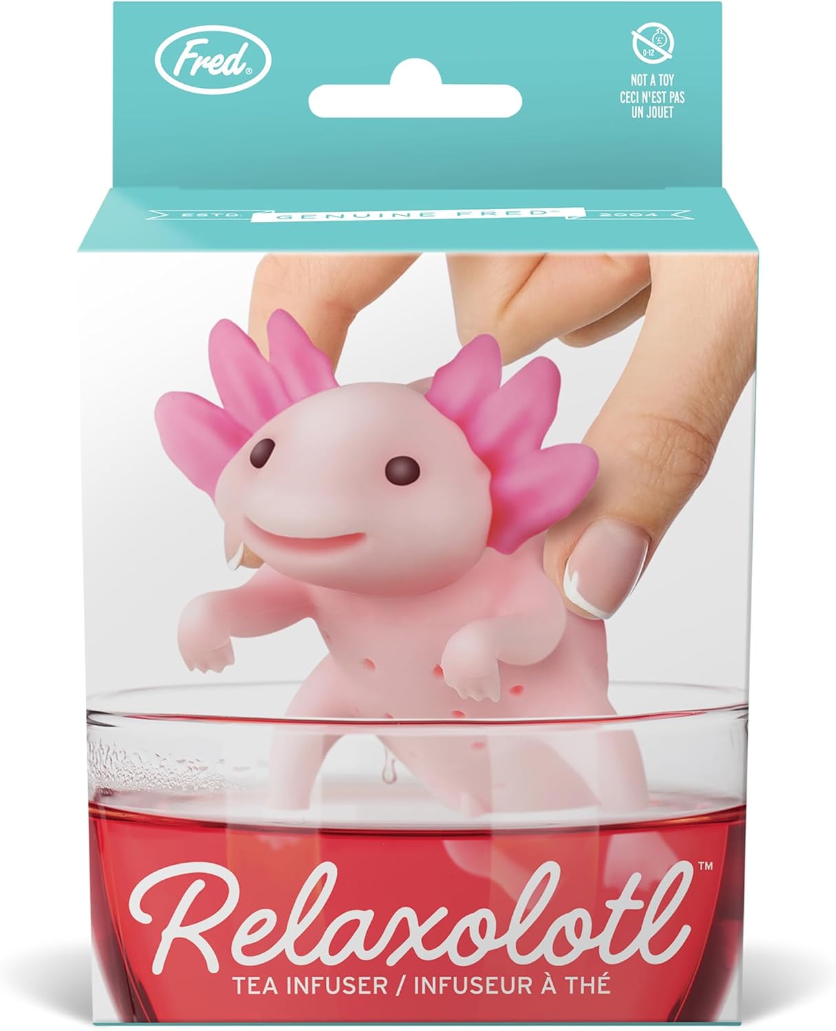Genuine Fred RELAXOLOTL Tea Infuser, Cute Axolotl Design, For Loose Leaf Tea, Flexible, Easy to Clean Silicone, Fun Gift for Tea Lovers, Clever Kitchen Gadget - Image 5