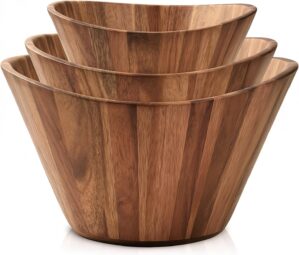 Woodenhouse Wooden Salad Bowl Set, ...