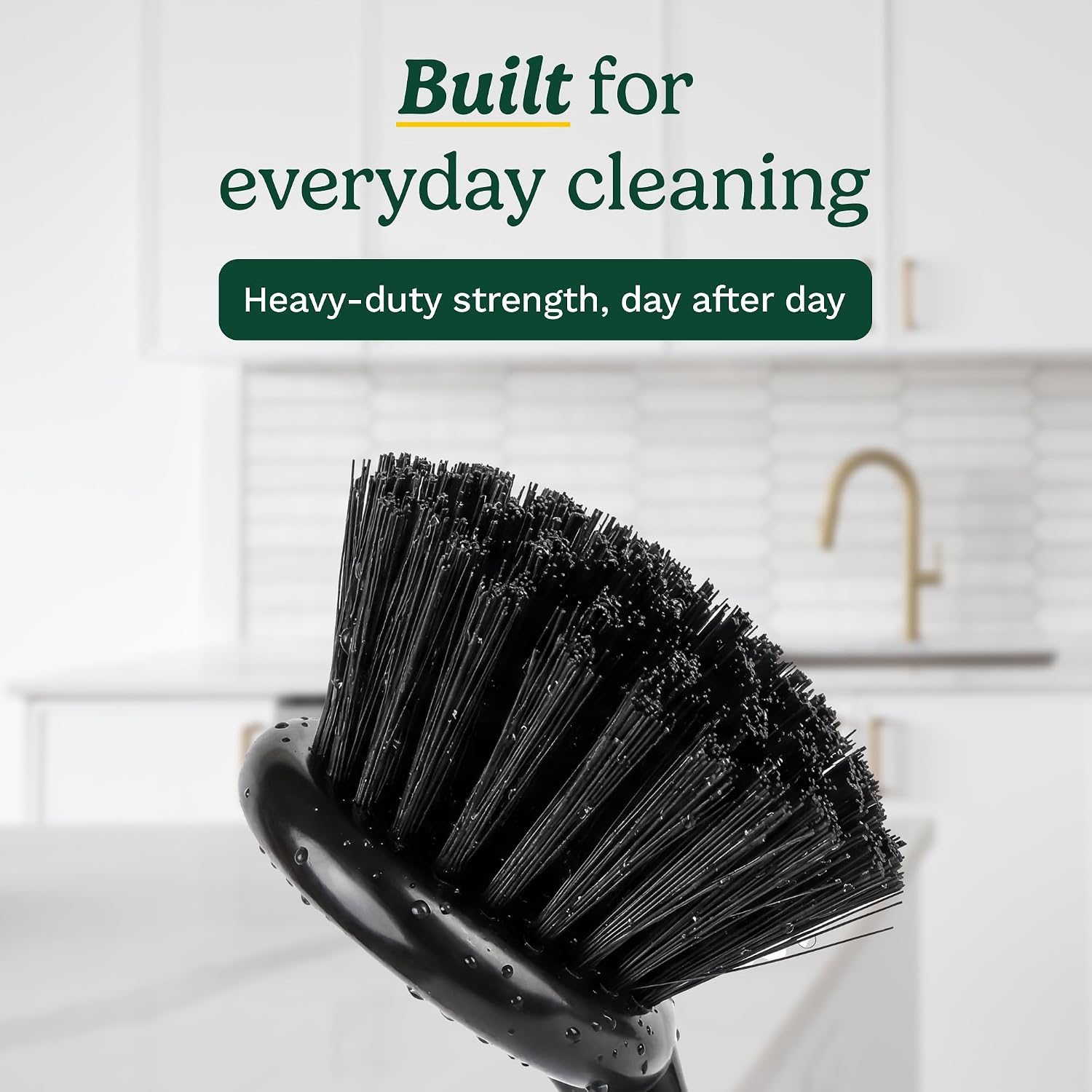 Cuisinart Dish Brush with Handle 2 Pack – Kitchen Scrub Brush for Dishes, Pots & Pans, Non-Scratch Dish Scrubber, Firm Bristles for Sink & Cookware, Comfortable Grip for Everyday Cleaning - Image 2