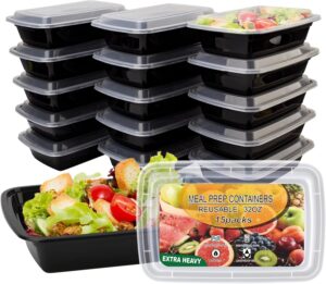 Ezalia 15 Pack- Meal Prep Container...