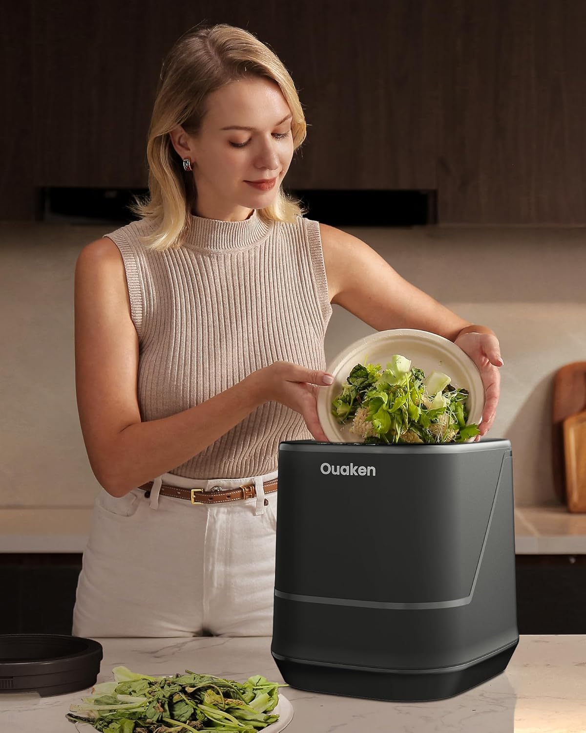4L Electric Composter for Kitchen, Smart Countertop Compost Bin, Odorless | Low Noise | Auto-Cleaning | Turn Food Waste into Fertilizer, Indoor Food Waste Compost Machine, Black - Image 5