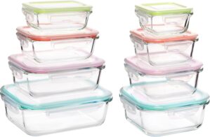 Vtopmart 8 Pack Glass Food Storage ...