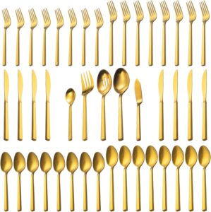 Alata Cube Gold 45-Piece Flatware S...