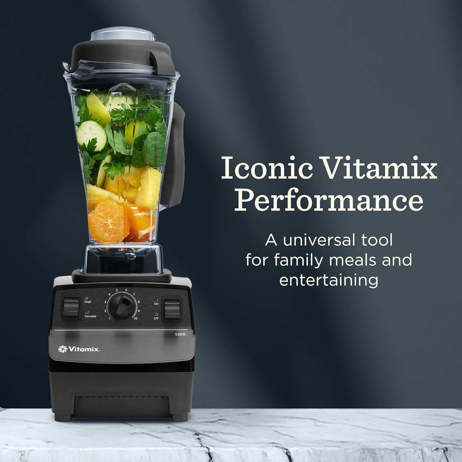 Vitamix 5200 Blender, Professional-Grade Blender for Smoothies, Soups, Ice Cream and More, Stainless-Steel Blades, Self-Cleaning Kitchen Appliance, 64 Oz Container, Black - Image 2