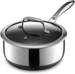 HexClad 3 Quart Hybrid Nonstick Sau...