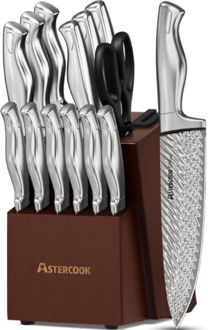 Astercook Knife Set, 15-Piece Kitch...