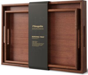 Fibogollo Bamboo Set of 2 Serving T...