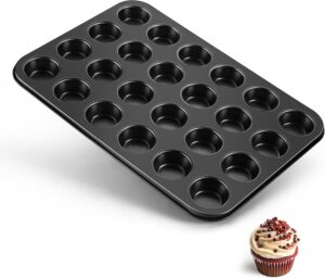 TeamFar Mini Muffin Pan, 24-Cup Non...