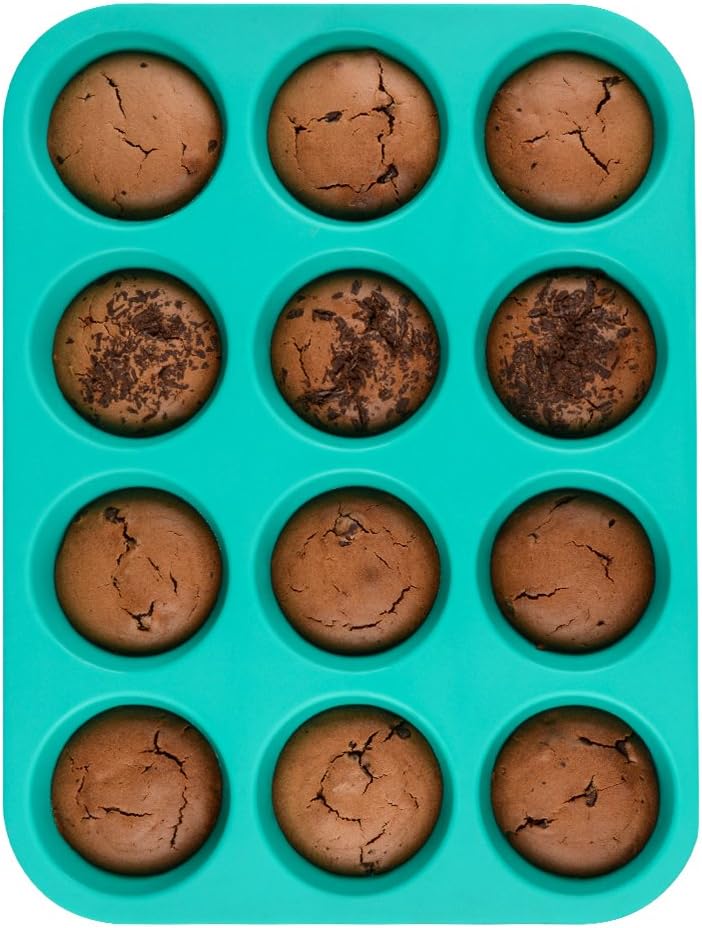 CAKETIME Silicone Muffin Pan Cupcake Pan Set - Mini 24 Cups and Regular 12 Cups Muffin Tin, Nonstick Food Grade Molds with 12 Baking Cups - Image 9