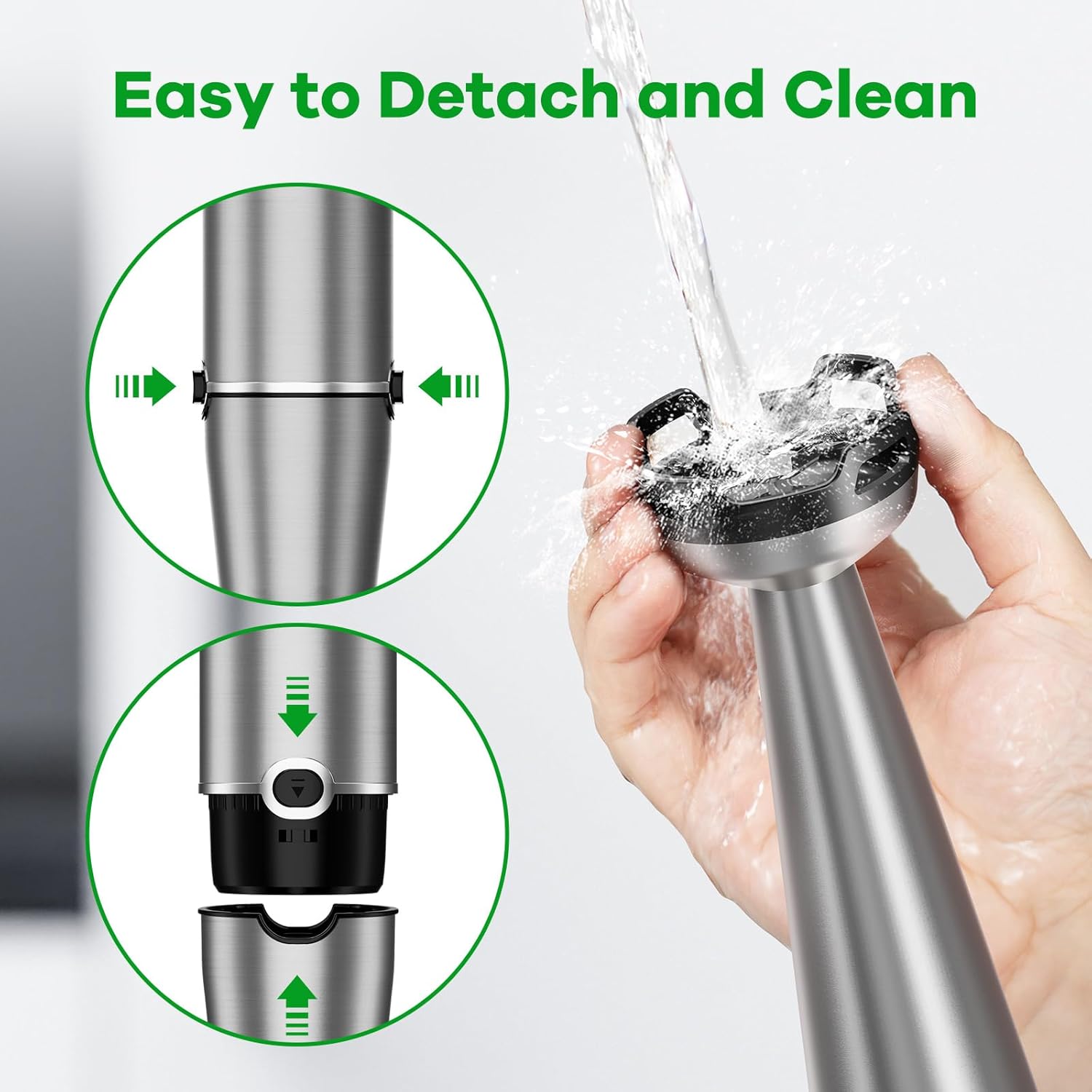 Turelar Immersion Blender Handheld Corded Hand Blenders Set 1100W, Trigger Variable Speed 5 in 1 Stick Emulsifier with Chopper, Whisk and Frother for Soup, Baby Food and Smoothies,Black - Image 9