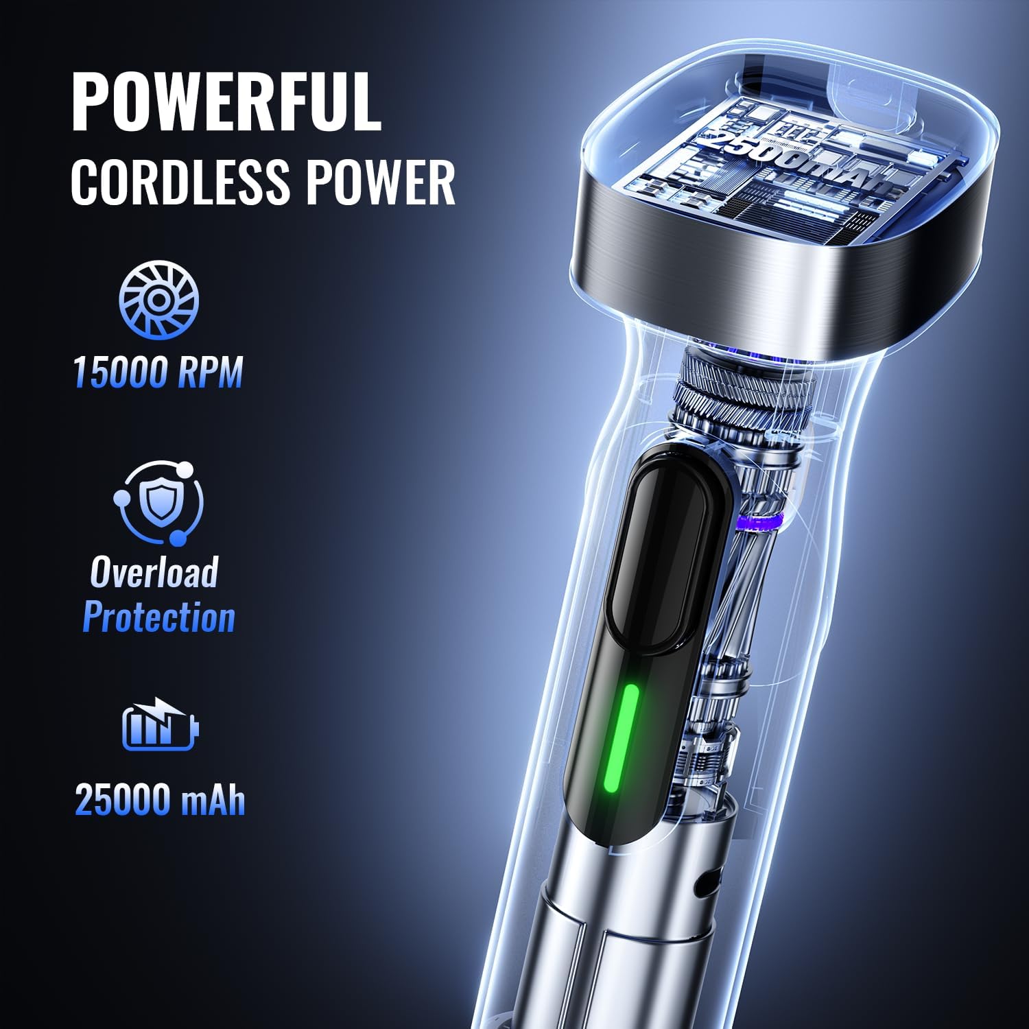 Turelar Cordless Immersion Blender with Rchargeable Battery, Portable Hand Blenders with Adjustable Speed, Hand Held Stick Mixer for Effortless Blending Shakes, Smoothies, Soups, Puree or Baby Food - Image 4