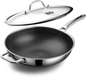 DOTCLAD Wok pan,Hybrid 12 inch Wok ...