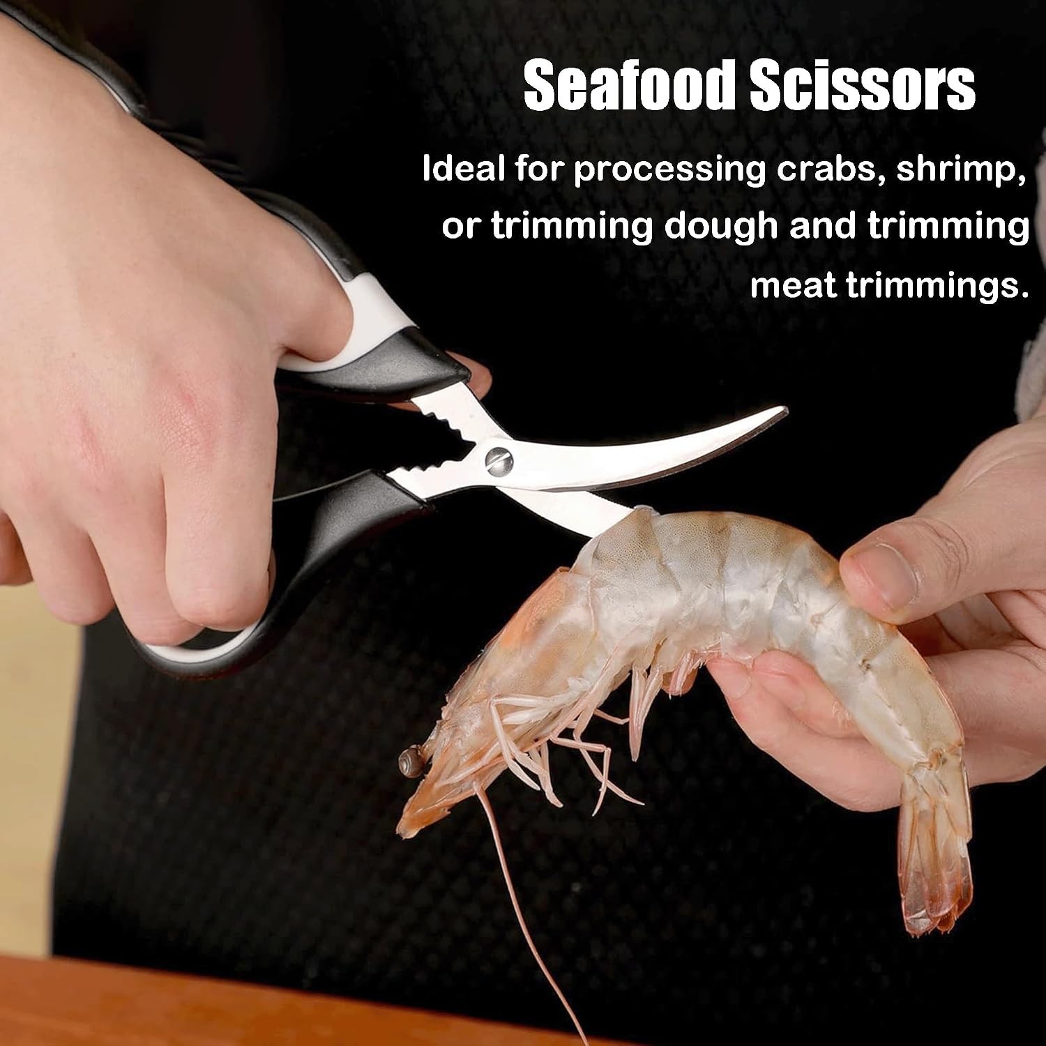 OMDAR 3 Pack Kitchen Scissors & Seafood Scissors Set, Sharp Kitchen Shears | All Purpose Stainless Steel Heavy Duty for Poultry Food Dishwasher Safe with Protective Sheath Comfort-Grip - Image 5
