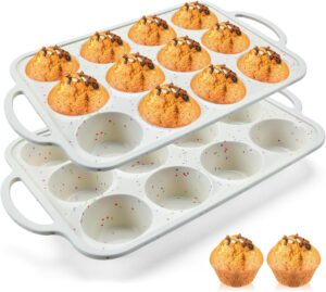 Vinino 2Pack Silicone Muffin Pan fo...