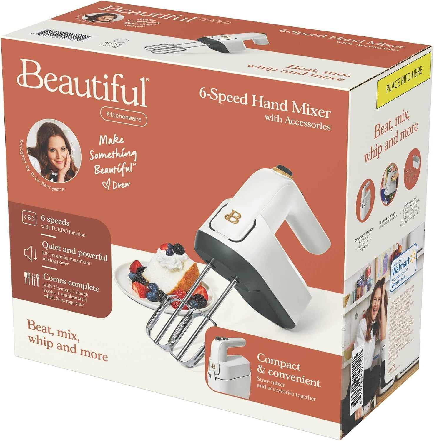 IT'S BRAZILIAN 6-Speed Electric Hand Mixer with Turbo Function - Lightweight and Powerful for Baking and Cooking - Image 2