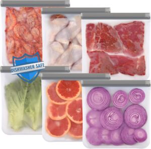 Lerine 6 Pack Reusable Gallon Freez...