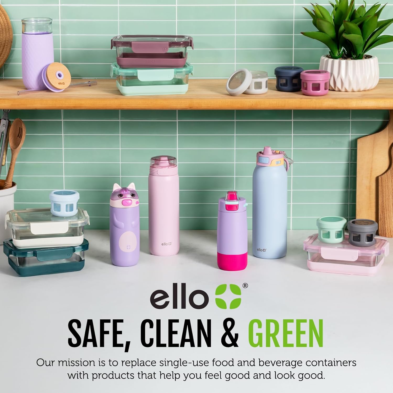 Ello Plastic Meal Prep Set BPA Free Plastic Food Storage Container with Silicone Boot and Airtight Lids, Dishwasher, Microwave, and Freezer Safe. - Image 5
