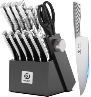 imarku Knife Block Set, 14Pcs High ...