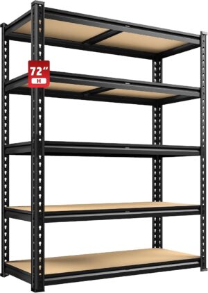 REIBII 2400LBS Storage Shelves 5 Ti...