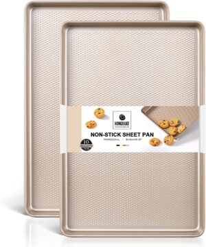 HONGBAKE 2 Pack Half Sheet Baking P...