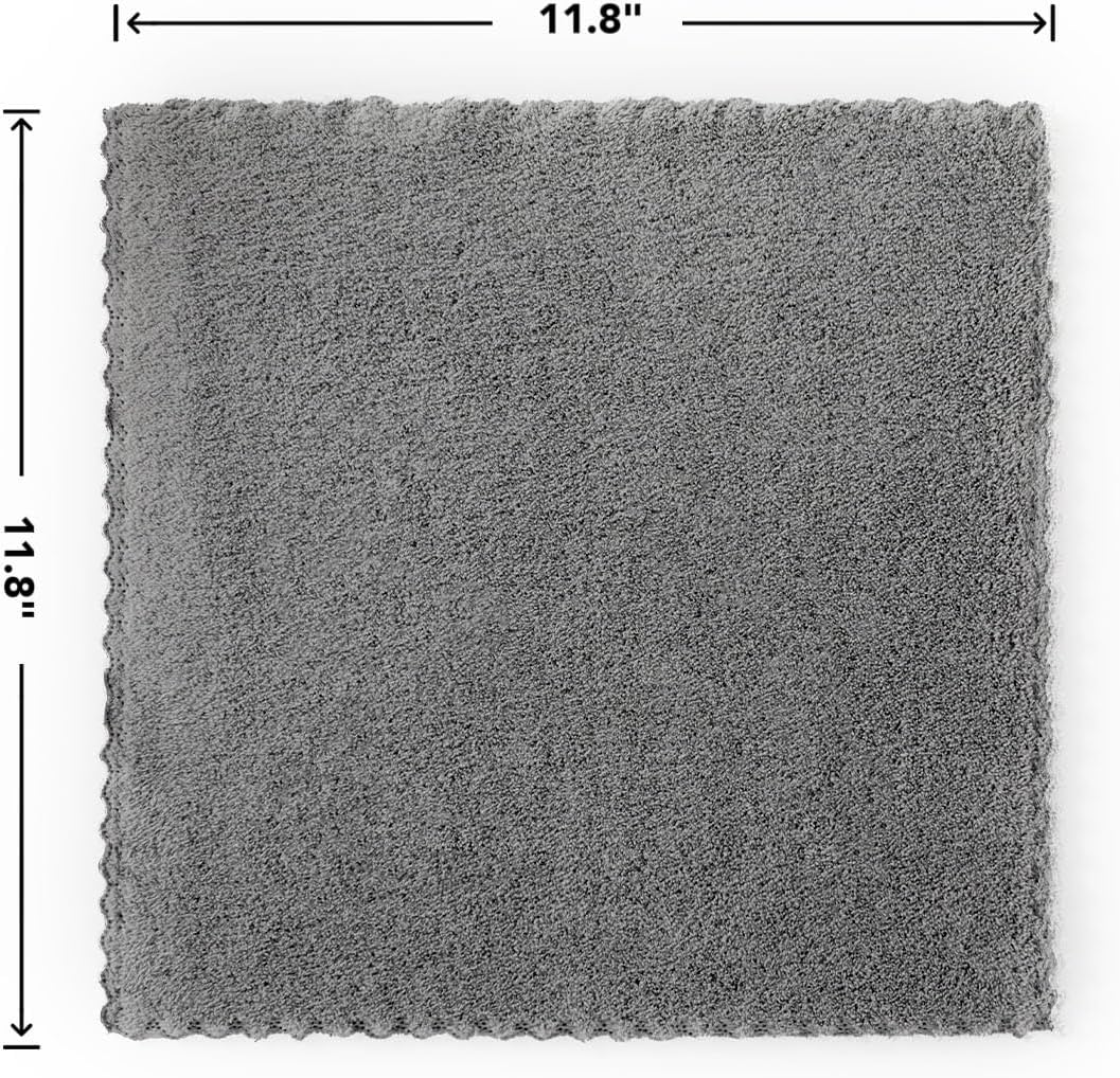 12 Pack Cleaning Cloth,Ultra Soft Absorbent Quick Drying Microfiber Cleaning rags,No scratches,Reusable,Washable,Lint Free Cleaning Towels for Kitchen,Window,Glass,car,11.8"×11.8",(Multicolor) - Image 5
