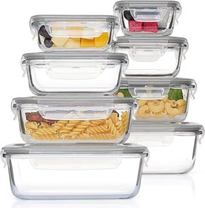 Vtopmart 8 Pack Glass Food Storage ...