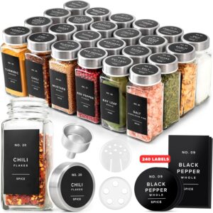 EDELHAUS Glass Spice Jars with Labe...