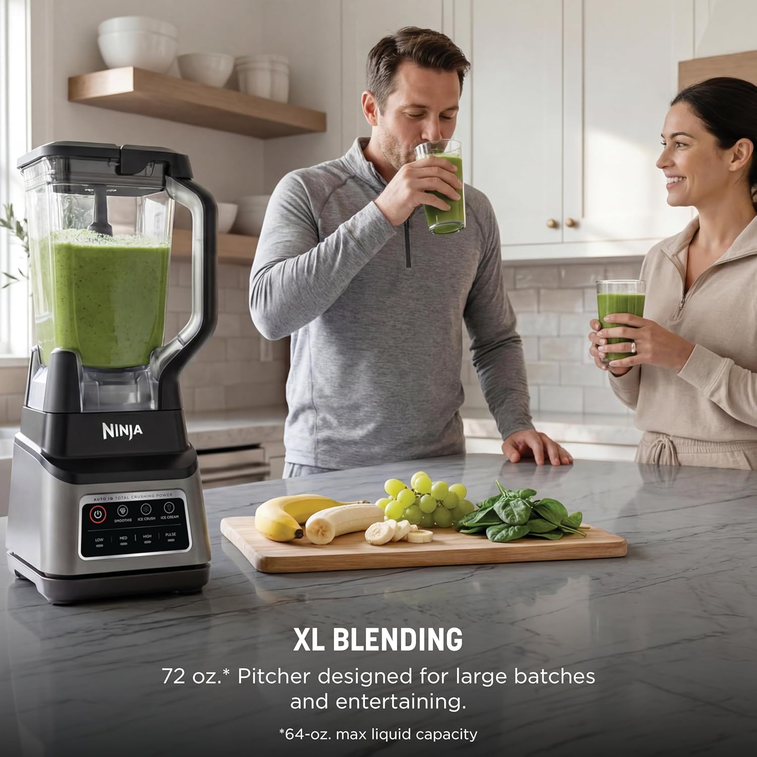 Ninja Professional Plus Blender with Auto-iQ | Smoothie and Ice Cream Maker, Frozen Drink Mixer, Margarita Machine | 3 Auto-iQ Presets, 1400W, 72-oz. Total Crushing Pitcher | Dark Grey | BN701 - Image 3