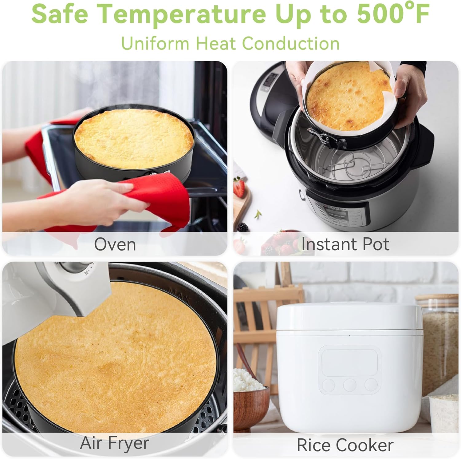 USLAI Springform Pan, 6 Inch Nonstick Mini Cheesecake Pan with Removable Bottom, Easy to Clean, Ideal for Baking Cakes, Pies and Quiches - Image 5