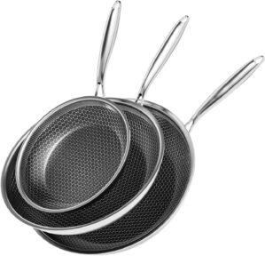 Nonstick Frying Pan Set, 8+10+12 In...