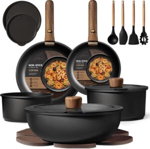 CAROTE 19pcs Pots and Pans Non Stic...